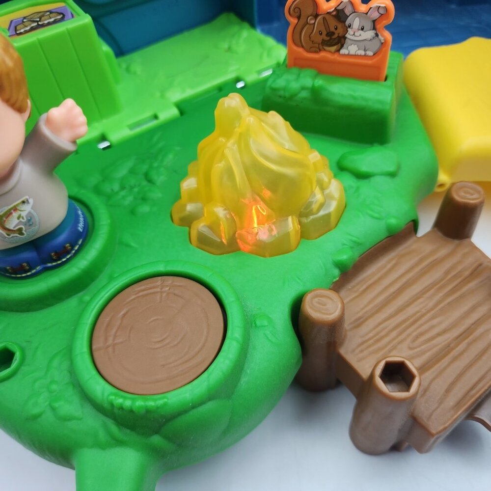 Fisher Price Little People Camper Camping Van RV Set w Songs & Sounds 7 PC WORKS - Picture 14 of 16
